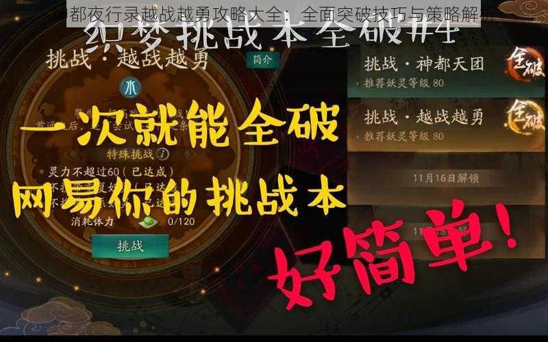 神都夜行录越战越勇攻略大全:全面突破技巧与策略解析