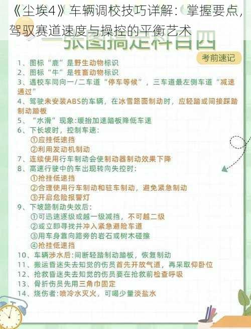 《尘埃4》车辆调校技巧详解:掌握要点,驾驭赛道速度与操控的平衡艺术